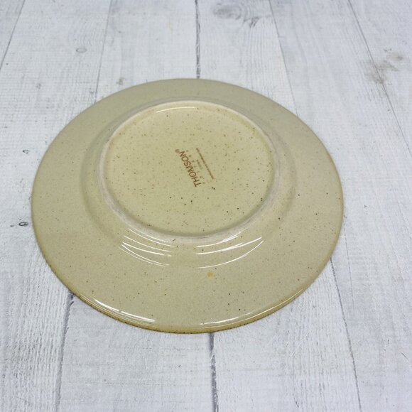 Thomson Pottery Green Swirl Speckle Brown Stoneware Salad Plate Set of 4 - Picture 5 of 16